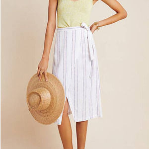 Anthropologie Cloth and Stone Estie Wrap Midi Skirt